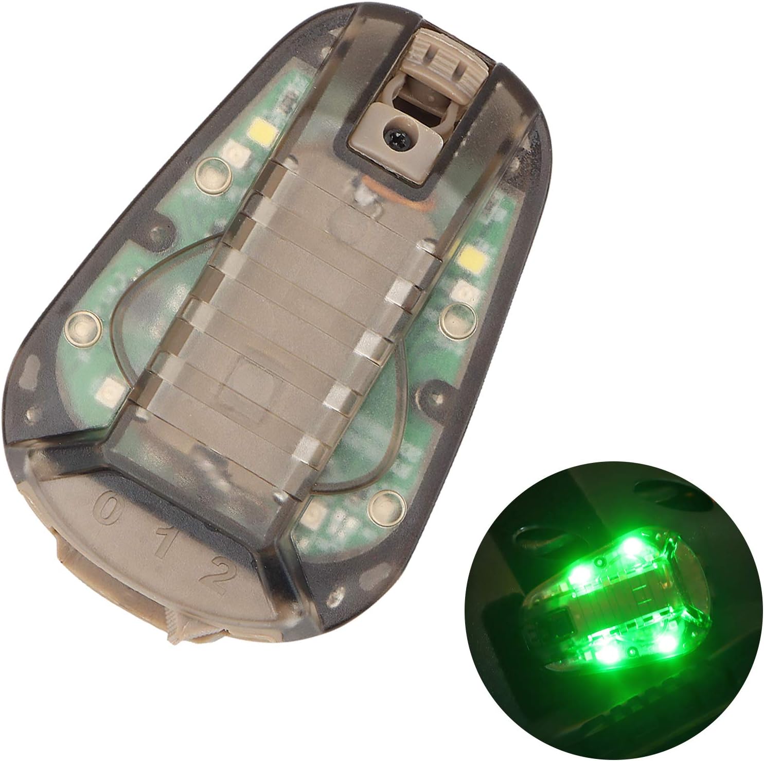 Helmet Strobe Light Water Resistant Helmetmounted Lamp Survival Safety
