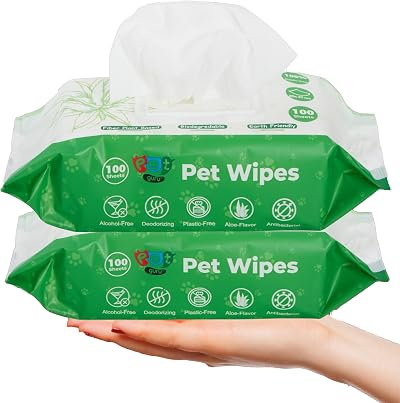 Pet Guru Dogs & Cats Biodegradable Cleaning Wipes 200 Unscented