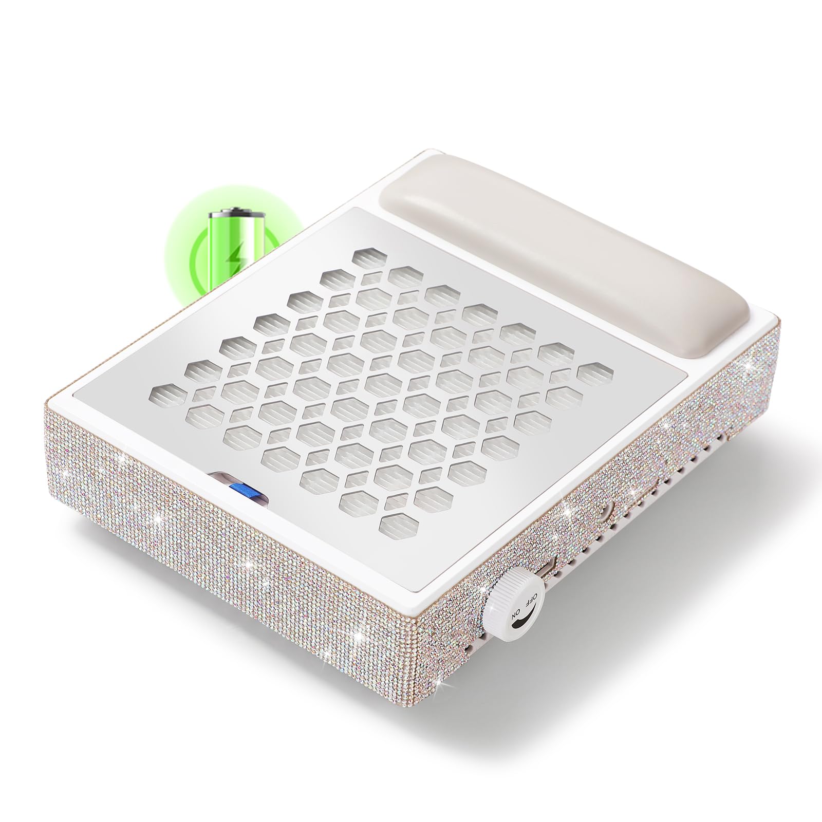 Photo 1 of CHRISTINE SHELLY Cordless Nail Dust Collector, Brushless Turbo Fan Dust Collector Nail Tech with 30pcs Cotton Filter,Rechargeable Dust Suction Machine for Acrylic Gel Polish Manicure at Salon&Home