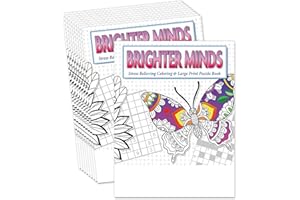 ZOCO - Adult Coloring & Large Print Puzzle Books (10 Pack without Pencils) - 48 Page Combo Activity Book with a Variety of Wo