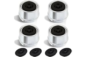 Niuohoy 4PCS 1.98" Trailer Bearing Dust Cap Grease Cap with Extra 4 Rubber Plugs, Fits Most 2000 to 3500 lb Axles Dexter EZ Lube Trailer Boat Trailer Hub Cap