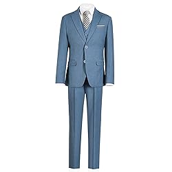 Marvelous World Boys Suits Blue Gray Slim Fit Size