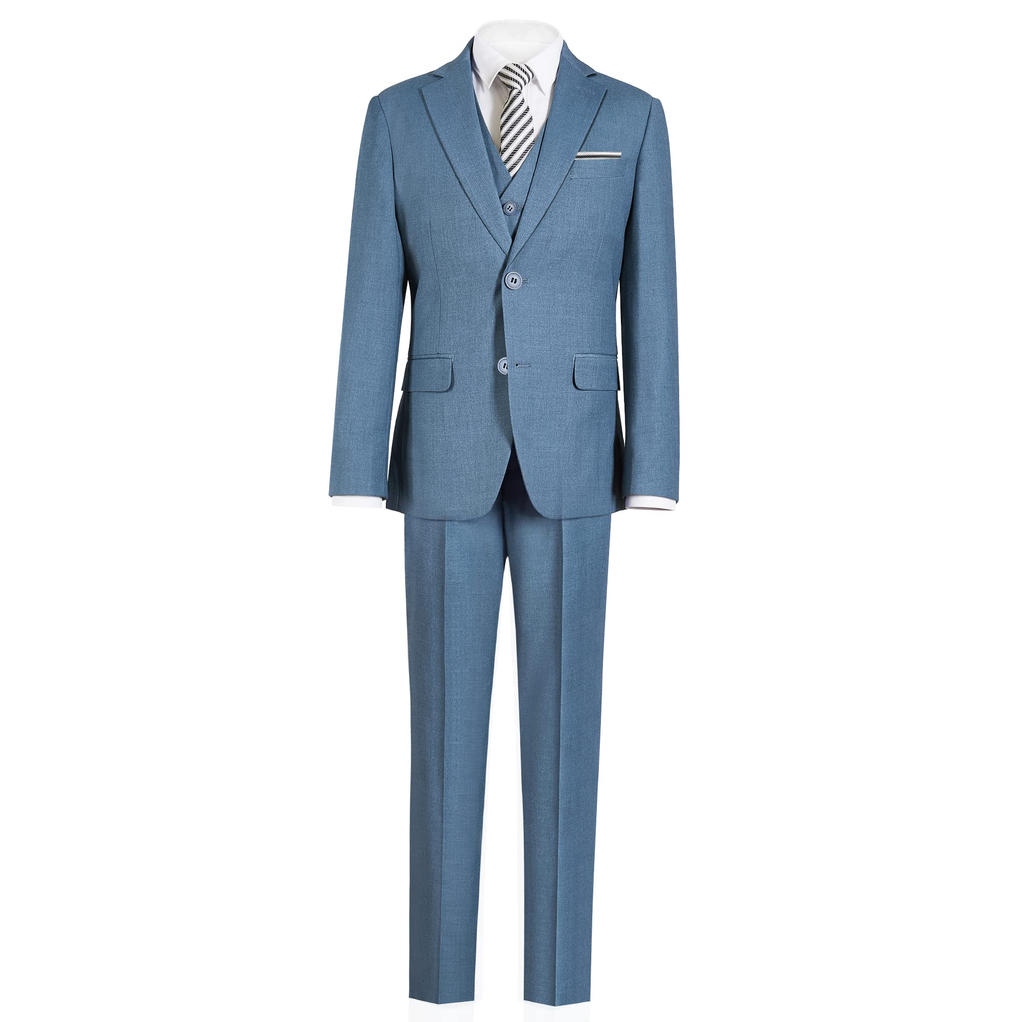 Marvelous World Boys Suits Blue Gray Slim Fit Size