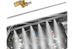 Gekufa 39'' Car Radiator Cleaning Wand, 25° Fan Nozzle Radiator Genie Water Air Cleaning Wands, High-Pressure Washer Radiator Wand with 1/4'' Quick Coupler