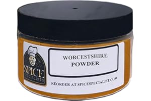 CHEF CHERIE Worcestershire Powder in a plastic jar (holds 4 oz. [ 113.4 grams ]) - KOSHER