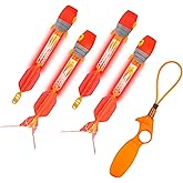 Zing Firetek Rocket Combo Pack, Light-Up Toys Include 2 Firetek Rockets (Fly up to 250 Feet), 2 Firetek Copters (Fly up to 150 Feet) and 1 Rip Zip Launcher, for Kids Ages 8 and Up