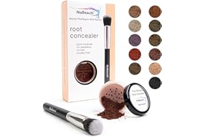 NuBeauti Hair Root Touch Up Powder - Dark Auburn - 11 True-to-Nature Root Concealer Shades - Long-lasting, Zero Fragrance, Talc or Parabens - With Brush