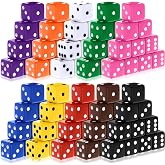 Seenelling 100 Piece 19 mm Casino Style Craps D6 Dice Sets,Mix Color