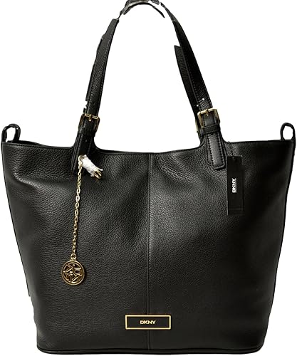 dkny black shopper bag
