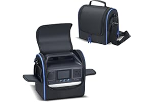 Speqerk Travel Bag Padded Compatible with Anker 521 Portable Power Station, Solix 521 Carrying Case with Large Accessory Pocket & Shoulder Strap, Protective Cover Storage Bag for Solix 521