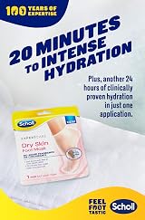 Scholl ExpertCare Dry Skin Foot Mask 6 Pairs Coconut Urea Shea Butter 24Hr view 4