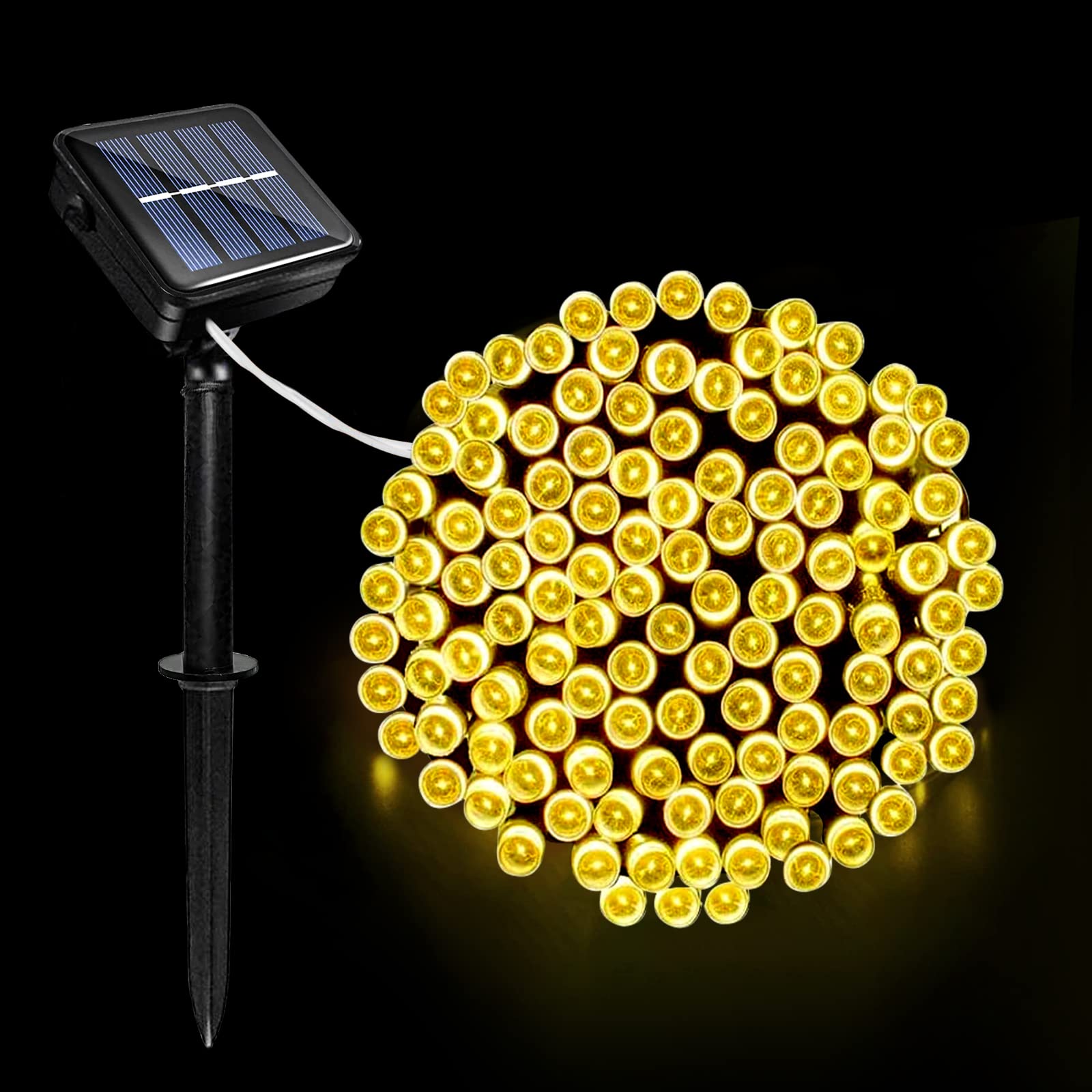 Acxilexy Solar Fairy Lights Outdoor, Solar Fairy String Lights, Waterproof Solar String Lights, 8 Modes Copper Wire Solar Lights for Tree Wedding Garden Christmas Party