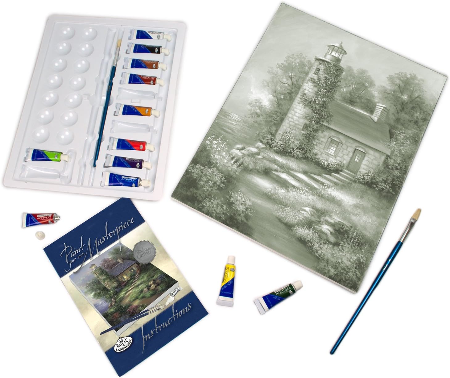 Royal & Langnickel Romantic Lighthouse Paint Your Own Masterpiece Kit, Blue