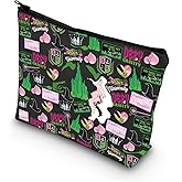 LEVLO Witch Musical Cosmetic Bag Music Movie Fans Gift Witch Makeup Zipper Pouch Bag Theater Music Merch(DEFY Black)