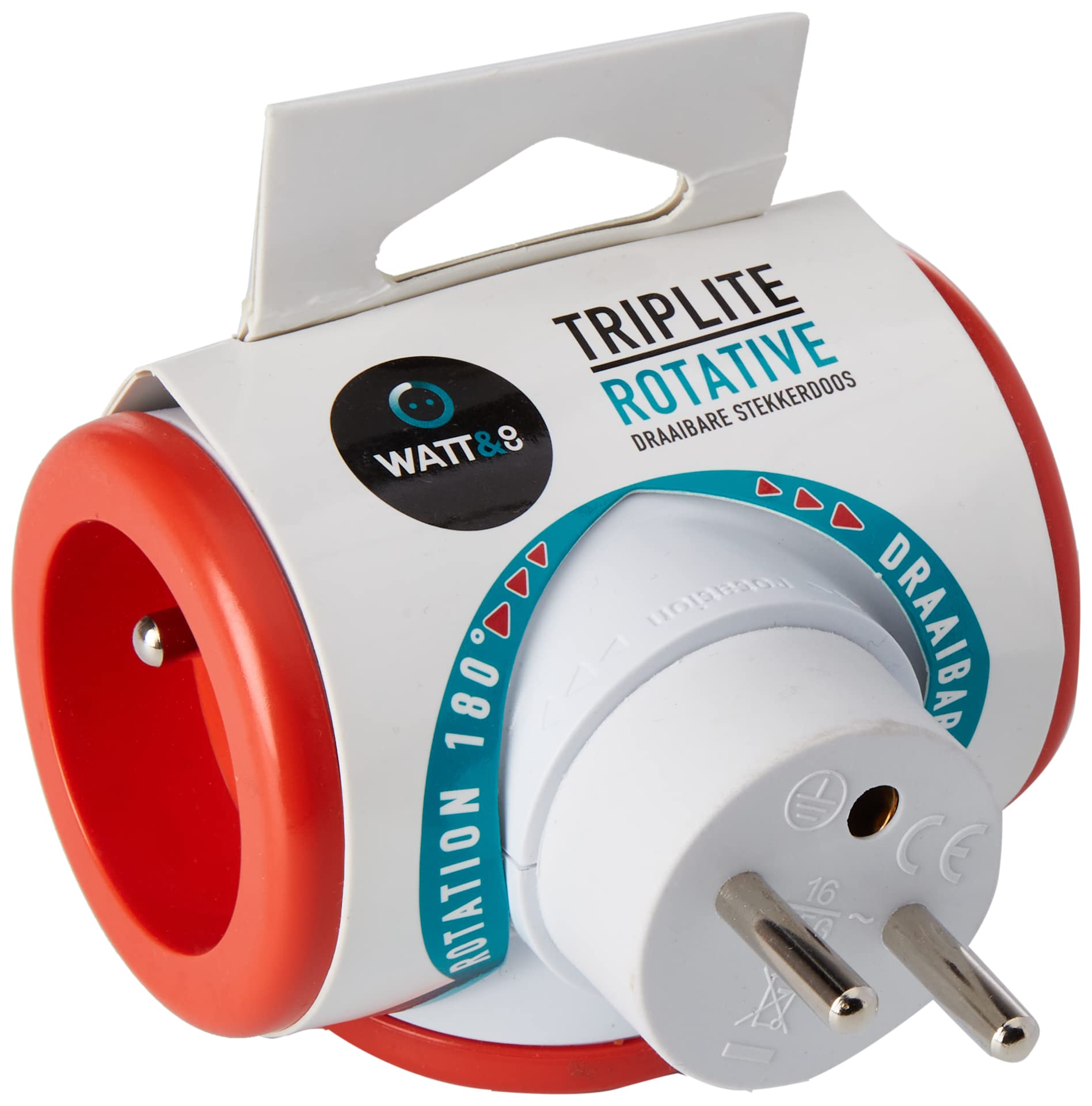 WATT & CO MPF3C Multi Plug, Multicolour, MPF3C-ROU-CT