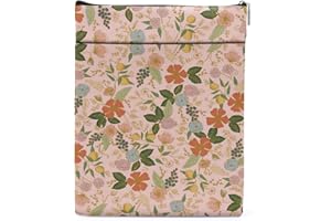 QINGTAI Orchard Flower Book Sleeve Aesthetic Book Cover Book Lovers Gifts Book Pouch Book Club Gifts Bookish Gifts Book Protector Book Gifts for Readers Women Girls Friend Christmas Graduation Birthday Gifts