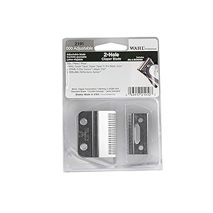 Wahl Professional Adjustable Clipper Blade set #2191 – For 5 Star Senior, Magic Clip, and Reflections Senior – Includes Oil, Screws & Instructions