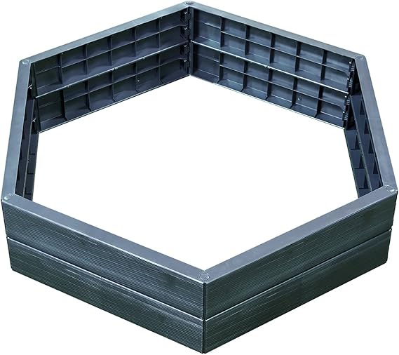 Amazon Com Exaco Trading Company Exaco 645100 Modern Modular Raised Bed Hexagon Shape 2 Panels High Garden Outdoor