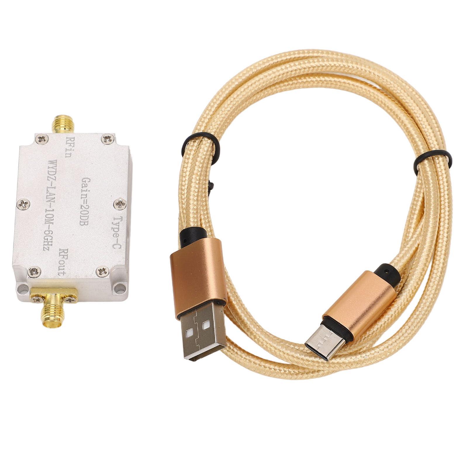 Professional Low Noise Amplifier LNA 10M-6GHz 20dB Gain High Flatness RF Amplifier for FM Radio GPS Signal Booster with SMA Connector DC5V Powered