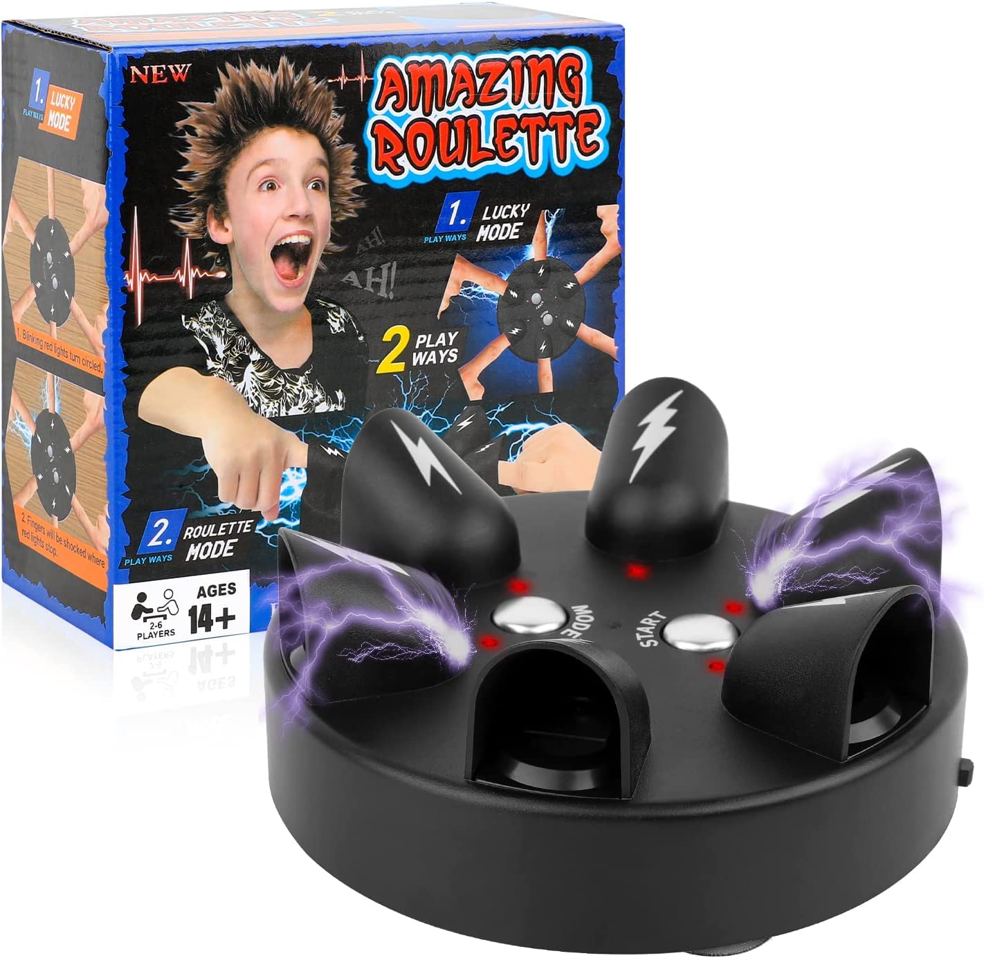 Maomoto Micro Electric Shocking Lie Detector, Finger Shock Game Shocking Roulette Truth Or Dare Game Party Analyzer Consoles Gifts,Decompression Funny Toy