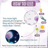 Tarklanda Glow Dandelion Wall Stickers 3 Sheets Blue Purple Night Glow view 5