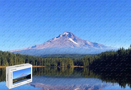 Amazon 1500ピースジグソーパズル オレゴン州トリリアム湖対称自然木製パズル 34 2 22 4インチ ジグソーパズル おもちゃ