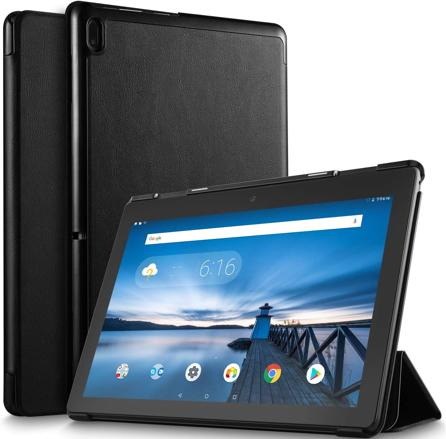 Luibor Case Compatible with Lenovo TAB E10 TB-X104F - Ultra Lightweight Slim Smart Folding Cover Case - Fitting Lenovo TAB E10 TB-X104F Tablet (Black)