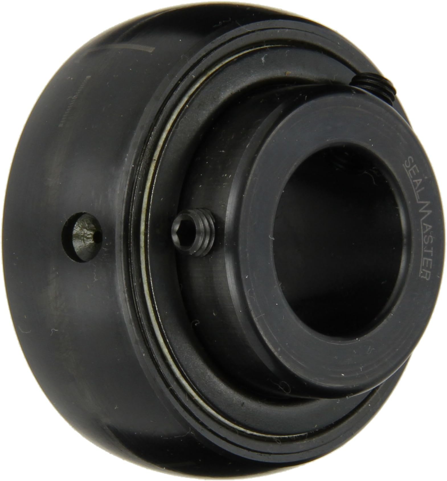 Sealmaster 3-211 Bearing Insert, Medium Duty, Setscrew Locking Collar, Felt Seals, 2-11/16" Bore, 130mm OD, 3-1/16" Width, 1-1/2" Outer Ring Width