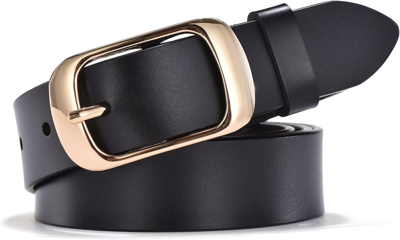 TUNGHO Simplicity Leather Belts For Women Polished Buckle Plus Size XXXL