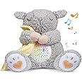 BEREST Rechargeable Baby Sleep Soother, Mom's Heartbeat Babies Cry Sensor Lullabies & White Noise Sound, Nursery Decor Night Light Projector Toddler Crib Sleeping Aid, Boys & Girls Shower Gifts
