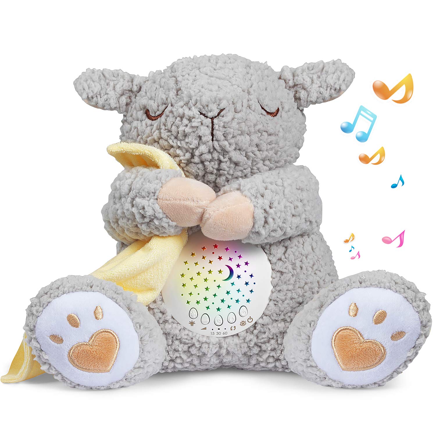 Photo 1 of BEREST Rechargeable Baby Sleep Soother, Mom's Heartbeat Babies Cry Sensor Lullabies & White Noise Sound, Nursery Decor Night Light Projector Toddler Crib Sleeping Aid, Boys & Girls Shower Gifts