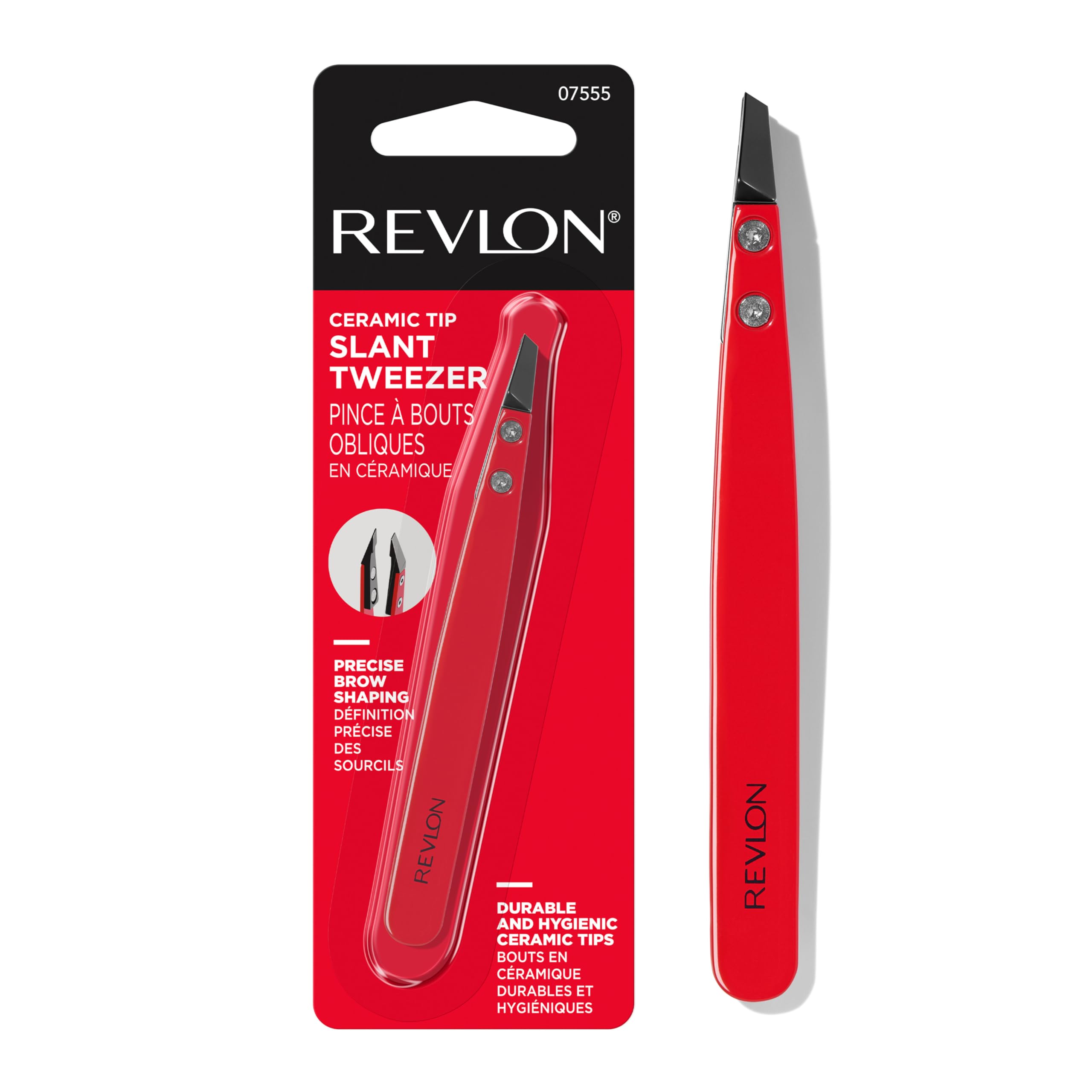 Revlon Ceramic Slanted Tip Tweezers, Precision For