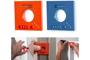 Atiger 2PCS Marks Offset Ruler with Level - 5 in 1 Multifunction Ruler for Parallel Lines for Screws or Cutting Marking Offset Marking Tool Easily Scribe Trim for The Perfect fit