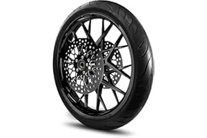 MOTOTEKS 21'' 21X3.5 RAZOR MAG WHEEL FOR HARLEY TOURING PRODIGY STYLE 2008 - ABOVE MODELS W/ 25MM BEARINGS (No ABS) (All Black & Wall Tire(2 Rotors))