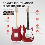 Donner 39 Inch Electric Guitar Set with Amplifier and Accessories Red view 3