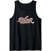 Street Fighter Gaming Logo Pattern Chibi Retro Arcade Gamers Tank Top