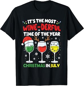 Funny Most Winederful Time Summer Christmas in July Women T-Shirt