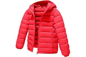 aksuejeow Kids Boys and Girls Coat Puffer Jacket Warm Winter Coats Packable Outerwear for School And Outdoor Activities