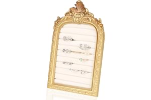 Vintage Ring Holder Display Stand, Baroque Ring Holder Earring Display Tray Jewelry Organizer Birthday Engagement Wedding Dec