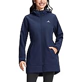 Pioneer Camp Women's Softshell Jacket Fleece Lined 30K Waterproof Windbreaker with Removable Hood Long Rain Coat