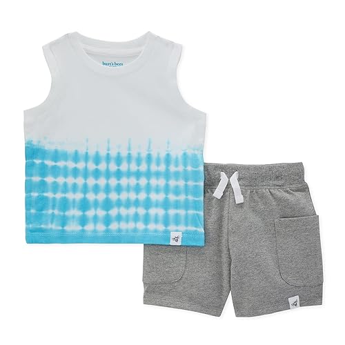 Burt's Bees Baby Baby Boys' Shirt and Pant Set, Top & Bottom Outfit Bundle, 100% Organic Cotton - Amazon deal for $13.89