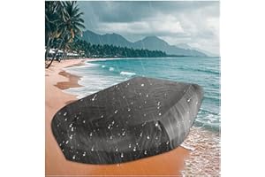 Dinghy Cover 6 Sizes Boat Cover UV Resistant Waterproof Boat Cover for Small Inflatable and Rigid Inflatable Boats, with 2 Re
