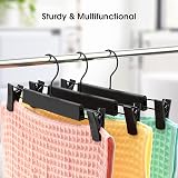 GUANJUNE Clothes Hangers 10 Pack Space-Saving Pant Skirt Hangers 360° Swivel view 6