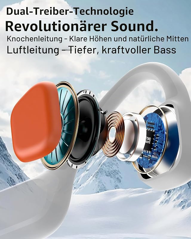 Knochenschall Kopfhörer Schwimmen, IPX8, 8 GB MP3, Bluetooth 6.0