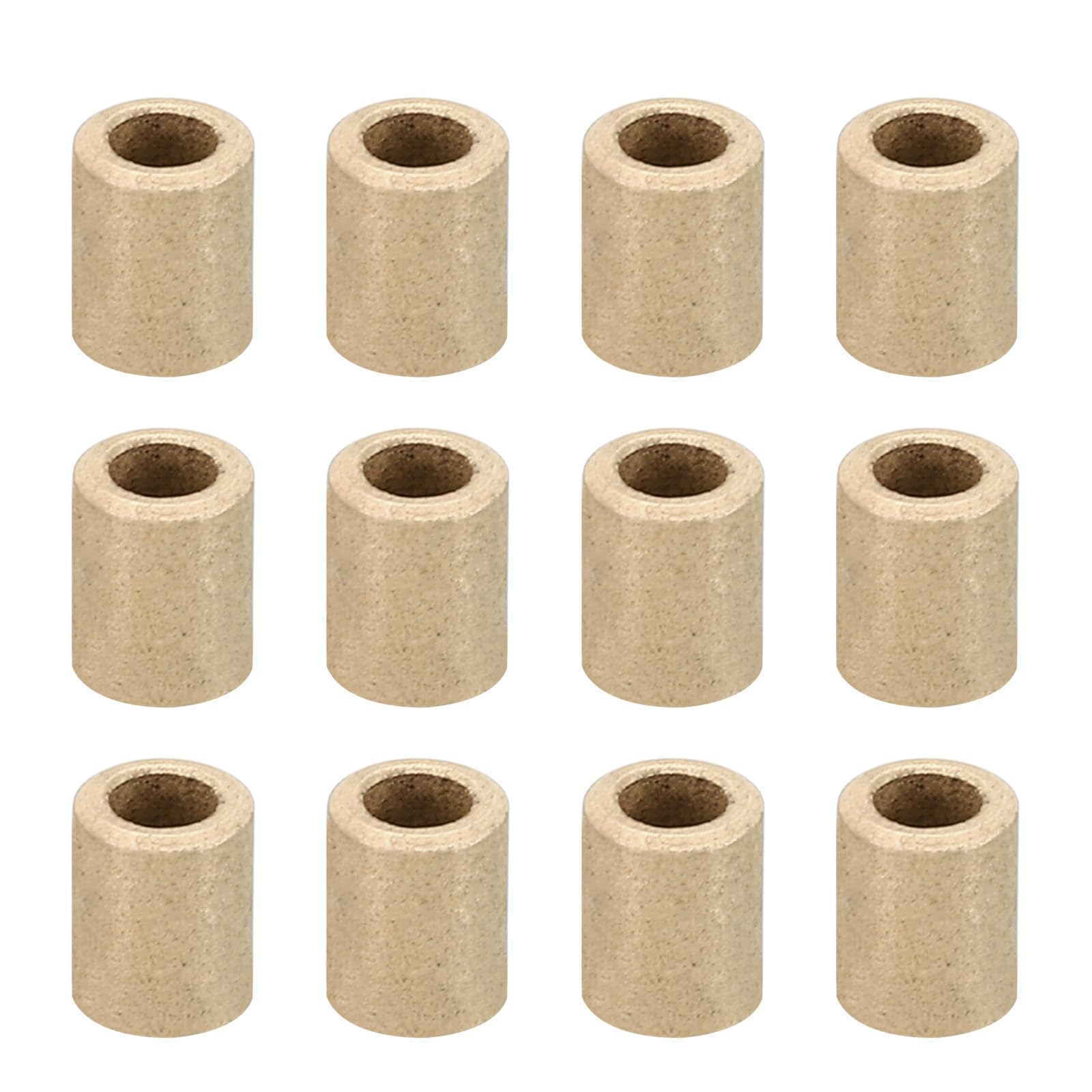 PATIKIL M3 Brass Spacers, 12 Pcs Metal Spacer Brass 3mm ID x 5mm OD x 7mm L Brass Spacers Screw Standoff for 1/8 Inch or M3 Screw