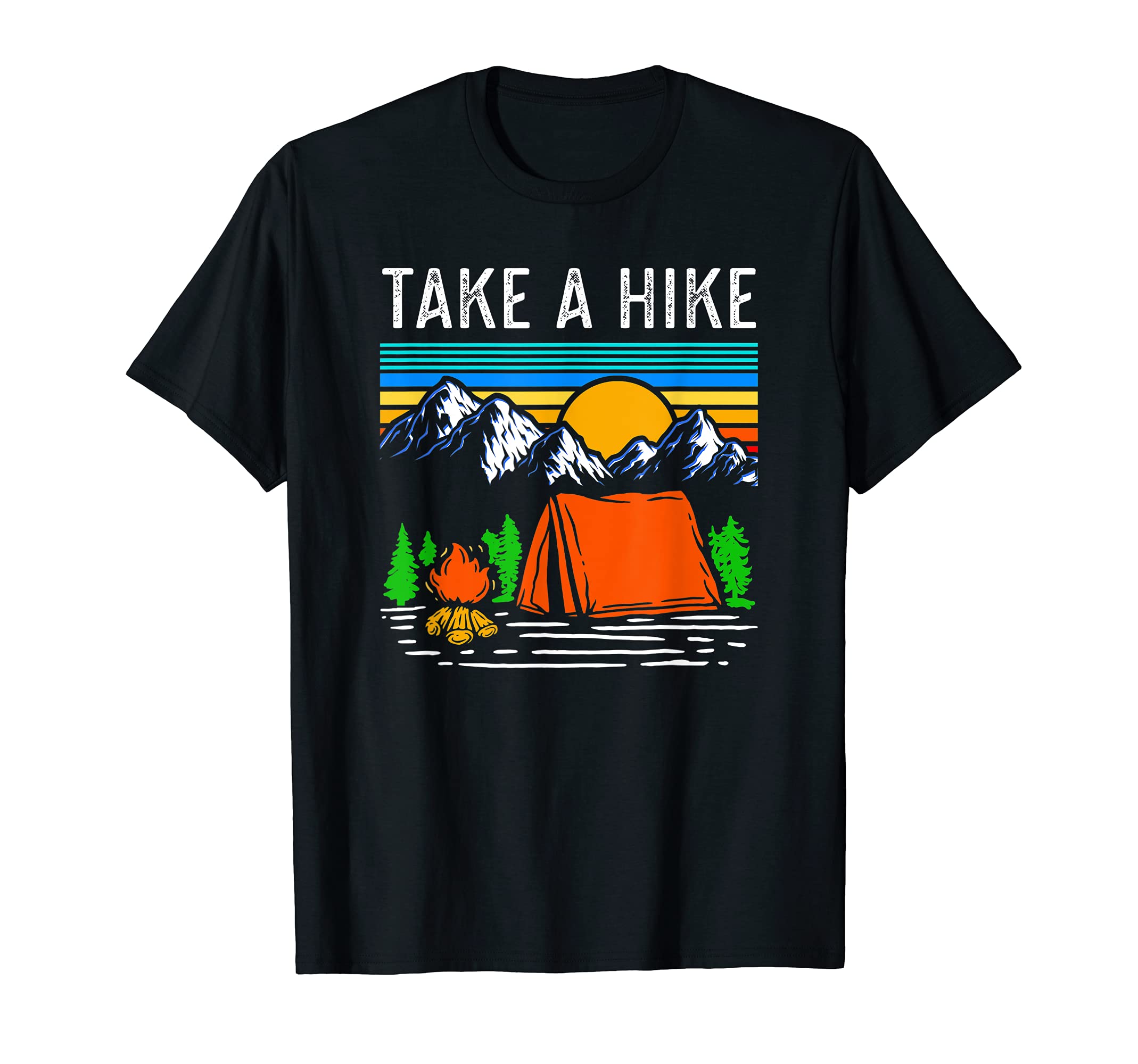 Take A Hike Vintage Camping Hiker Hiking Outdoors Nature T-Shirt