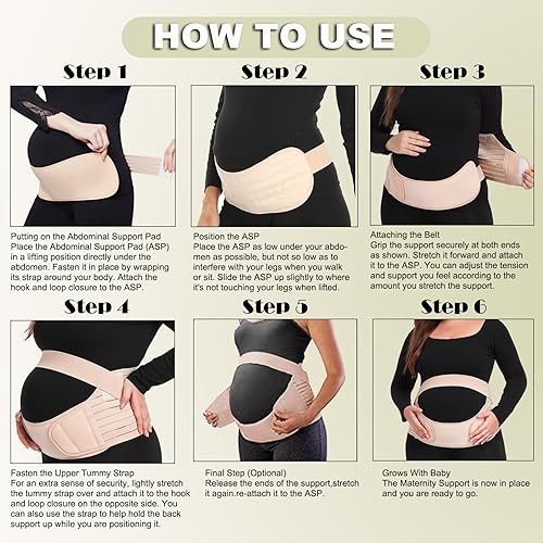 Back Brace Pregnancy Belly Band Amazon Gepoetry Maternity Belly