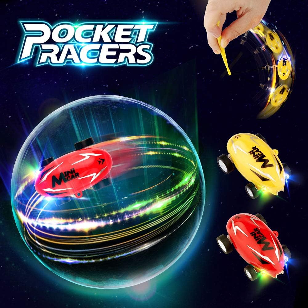Epoch Air High Speed Car Kid Toys Mini Vehicle 2PCS 360° Rotating in Small Ball Cool Gadgets With LED Light Rechargeable Party Decoration Gift for Boys Girls