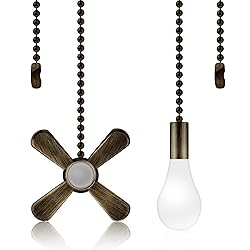 AIIGOU Ceiling Fan Pull Chains With Decorative, 2