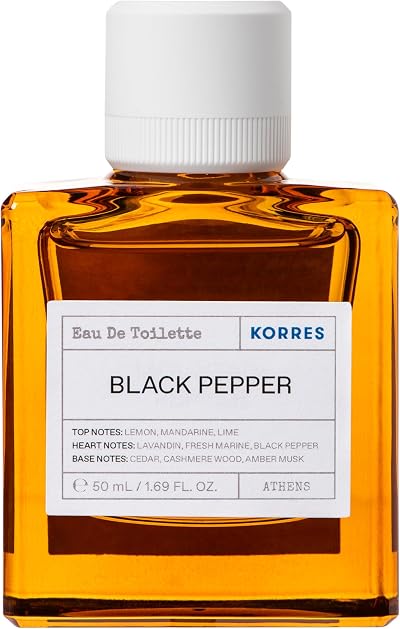 Korres Black Pepper Eau De Toilette 50ml Men Women Fragrance